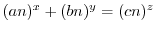 $(an)^x+(bn)^y=(cn)^z$