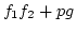 $f_1f_2+pg$