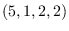 $(5,1,2,2)$