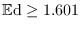 $\mathbb{E}\mathrm{d}\geq 1.601$