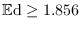$\mathbb{E}\mathrm{d}\geq 1.856$