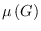 $\mu\left(G\right)$