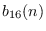 $b_{16}(n)$